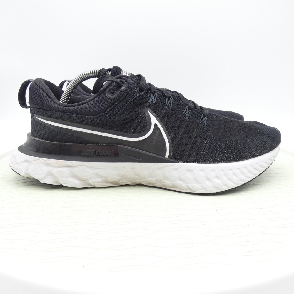 Nike React Infinity Run Flyknit 2 CT2357-002 Mens 12 Running Shoes Black Sneaker - Picture 1 of 10